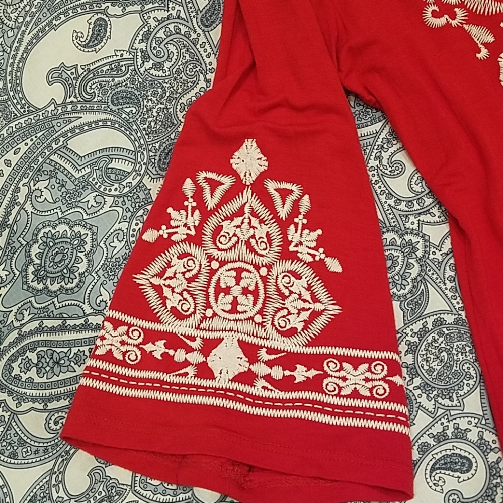 Red, fun party dress, women's lrg - Picture 3 of 5